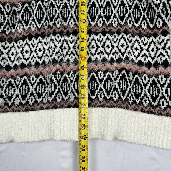 Arizona Jean Company Cozy Knit Sweater Crew Neck Size Medium Geometric Pattern - Picture 10 of 12